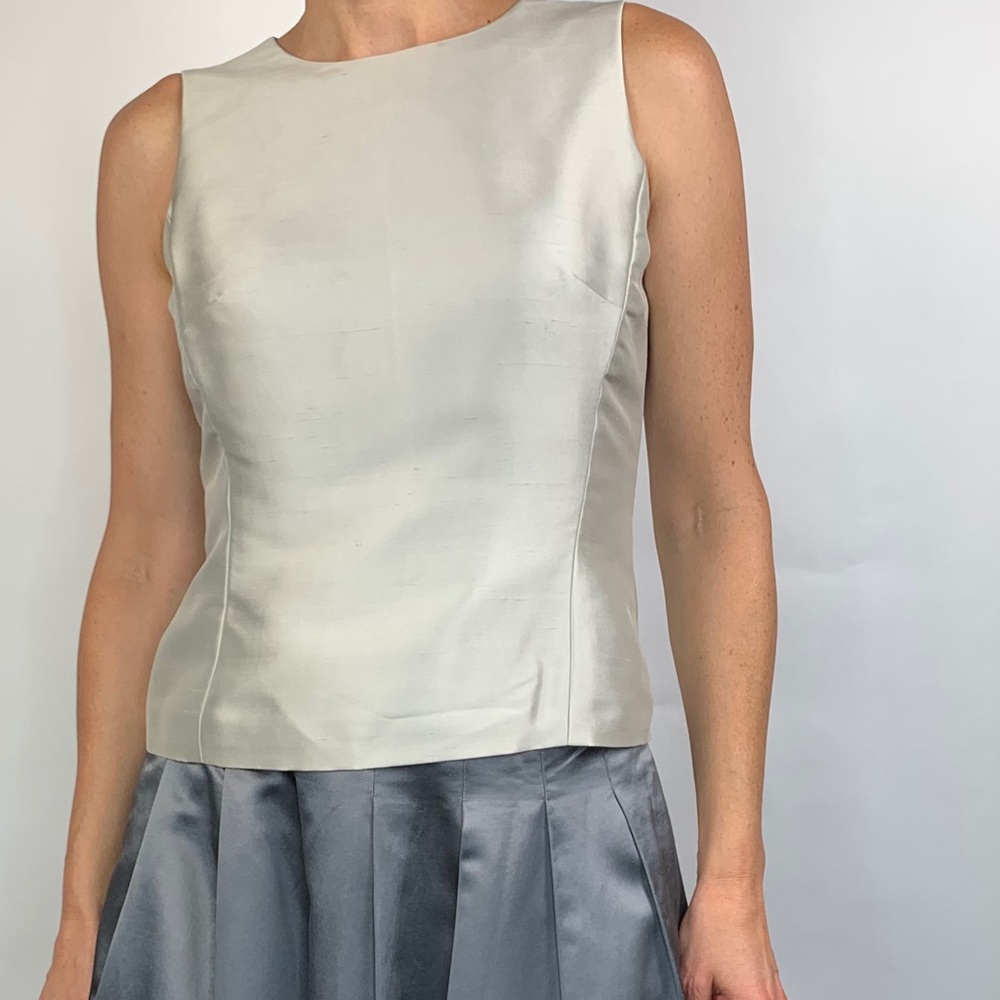 Ann Taylor fitted sleeveless SILK Tank TOP